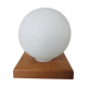 Scandinavian wood and white opaline 70s