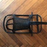 Rocking horse in rattan and bamboo