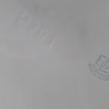 Umbrella door door ceramic canes enamelled white vintage floral motifs