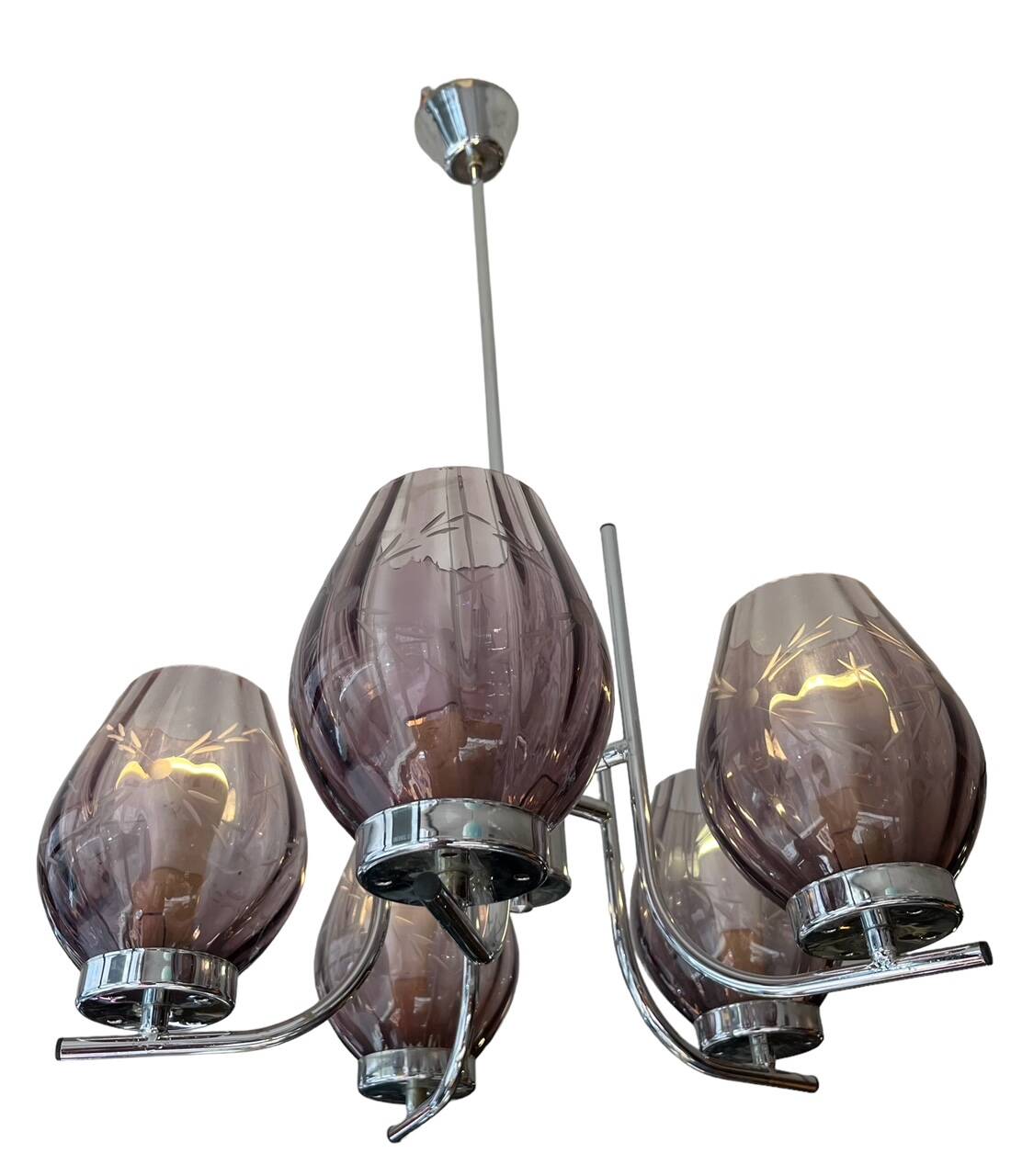 5-light art deco chandelier