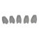 Set of 5 opaline glass tulips