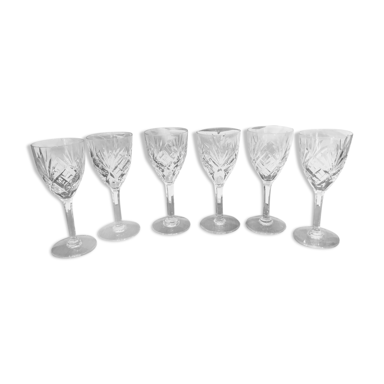 6 verres à vin blanc cristal Saint Louis modèle Chantilly