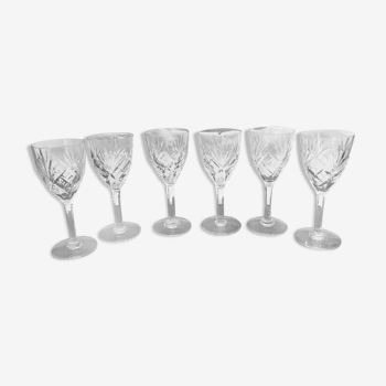 6 verres à vin blanc cristal Saint Louis modèle Chantilly