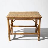 Vintage rattan coffee table / side table – 1960s