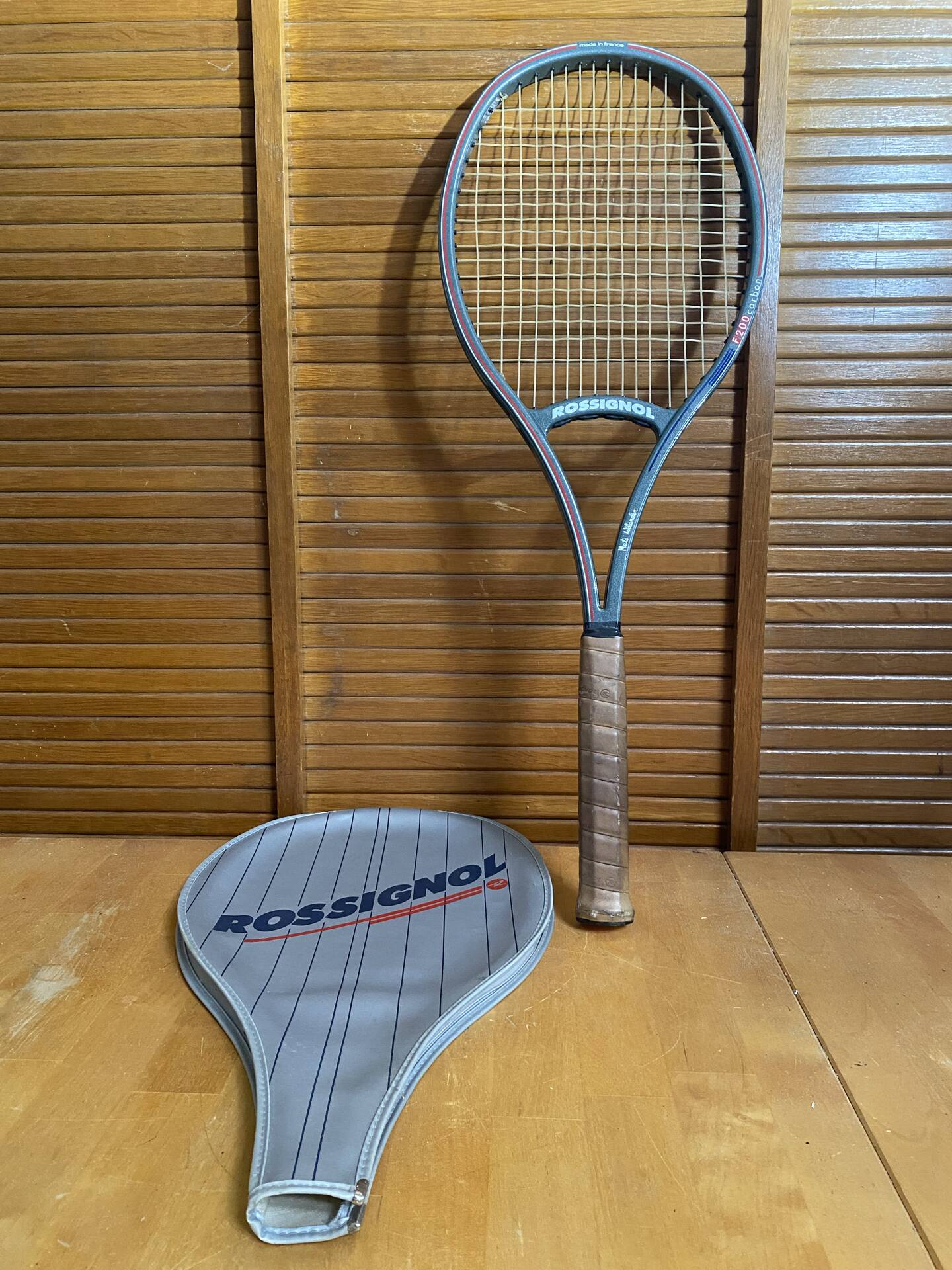 Vintage rossignol f200 carbon tennis racket + sports cover