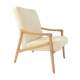 Fauteuil Pen velours côtelé crème