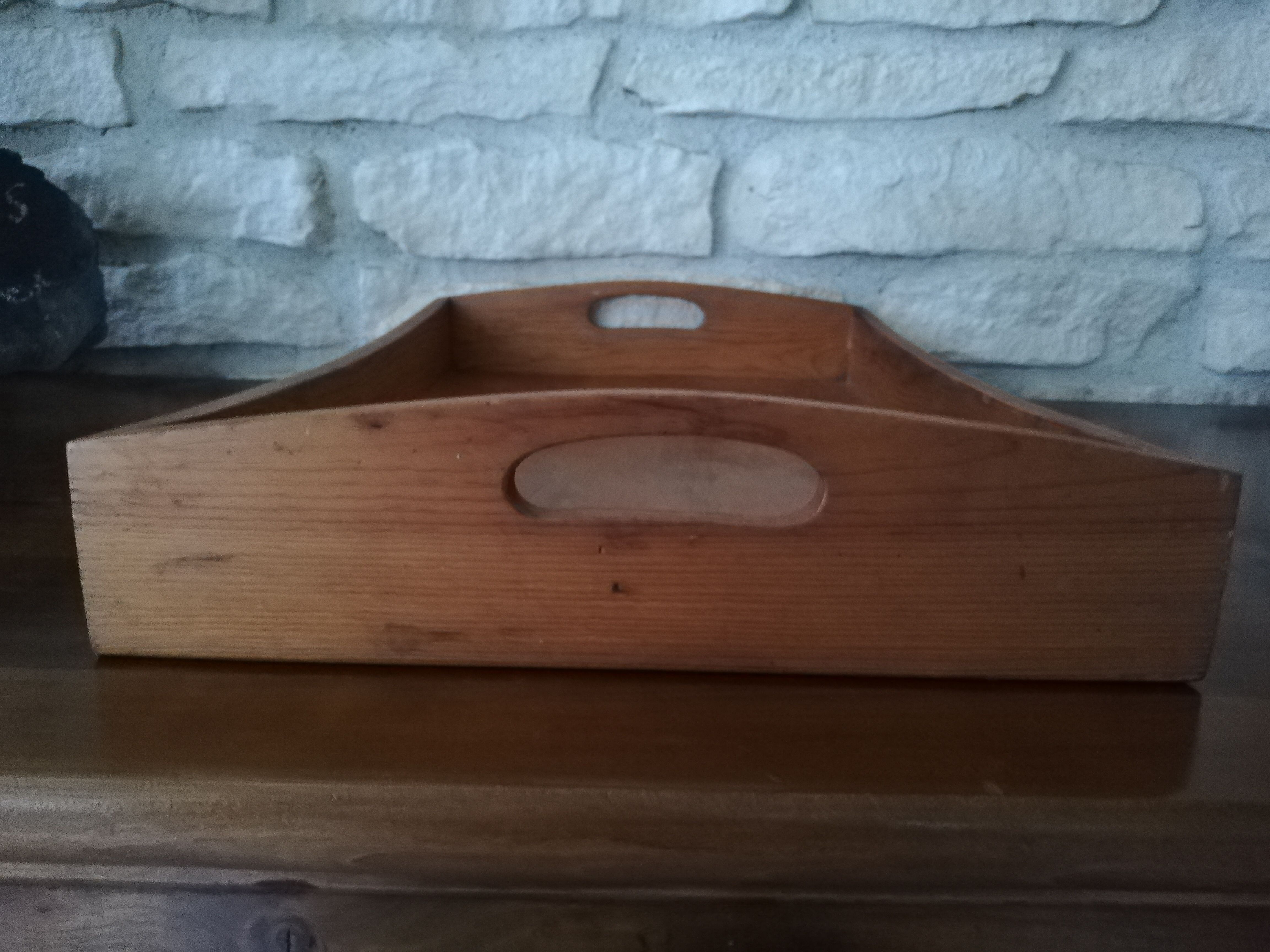 Wooden serving tray