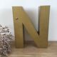 Golden vintage sign letter N