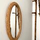 Braided rattan mirror