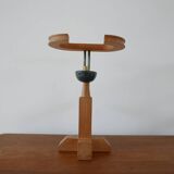 Guillerme et Chambron Oak and Ceramic Mid-Century French Table Lamps (3 Available)