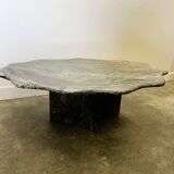 Wavy Italian Marble Coffee Table, 1970s