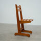 Set of six sculptural oak dining chairs