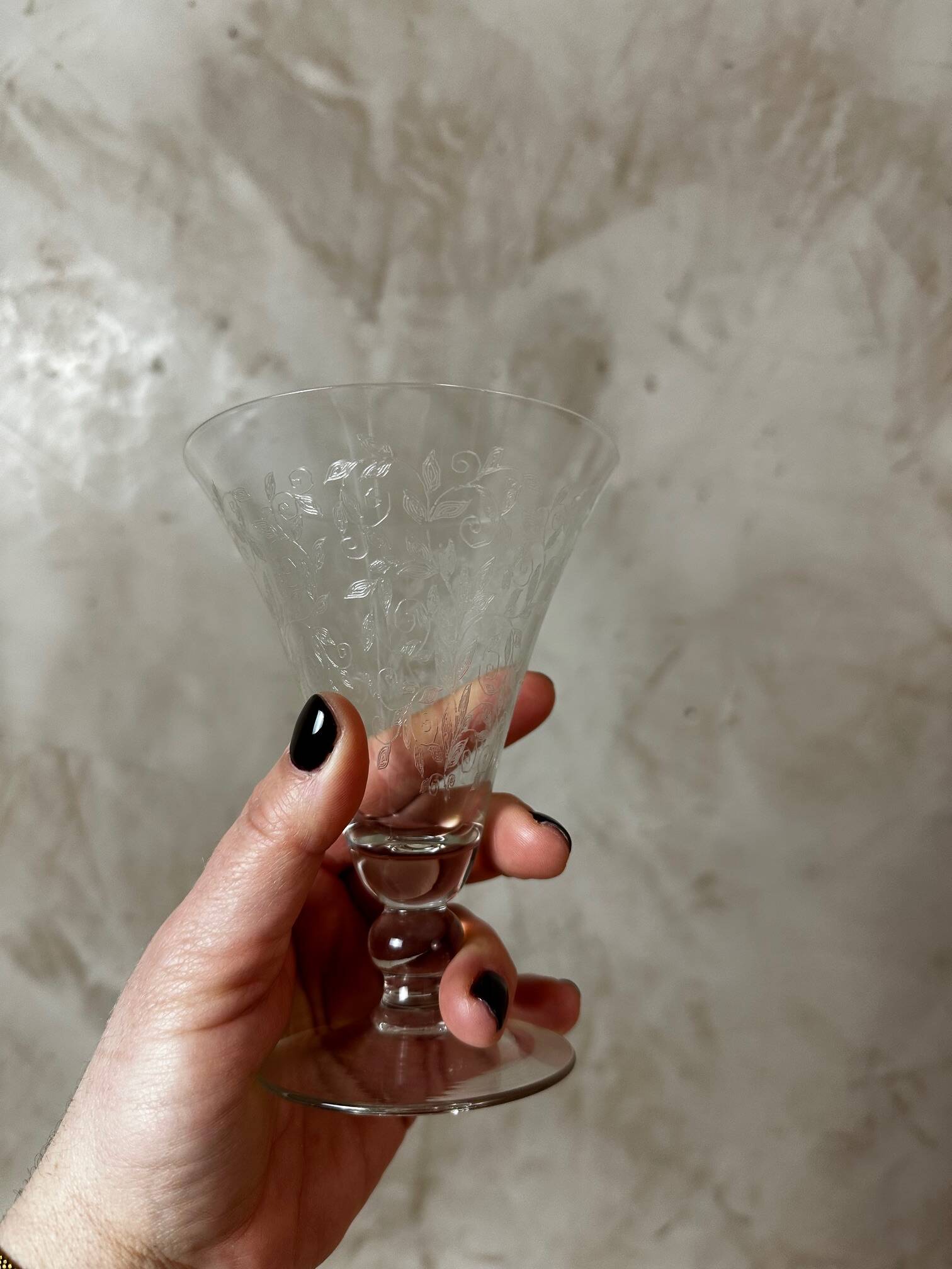 A lot of crystal glasses