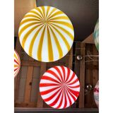 Italian Glass Swirling Multicolors Pendant Sphere