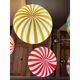 Italian Glass Swirling Multicolors Pendant Sphere