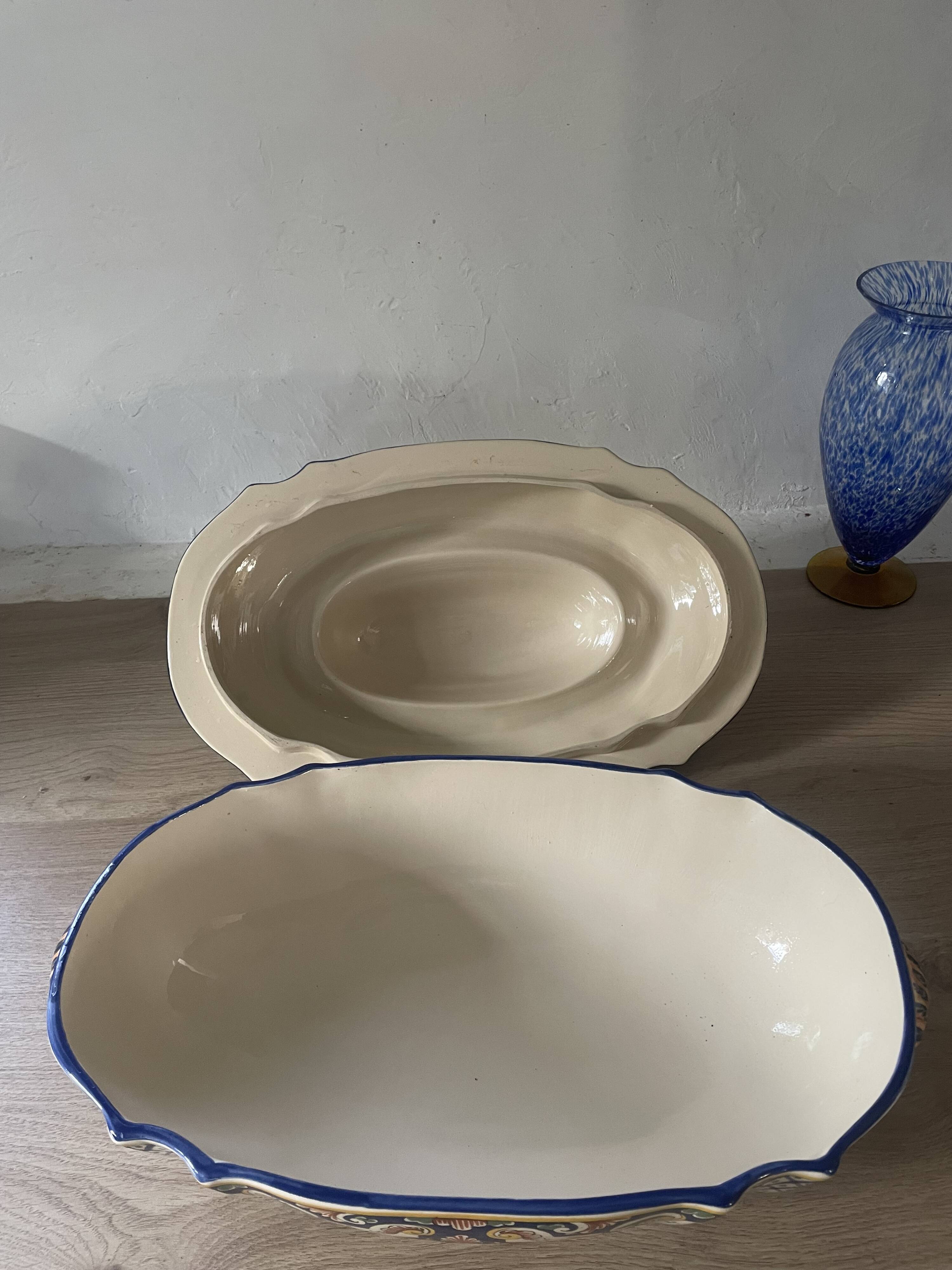 Desvres old Rouen faience plate