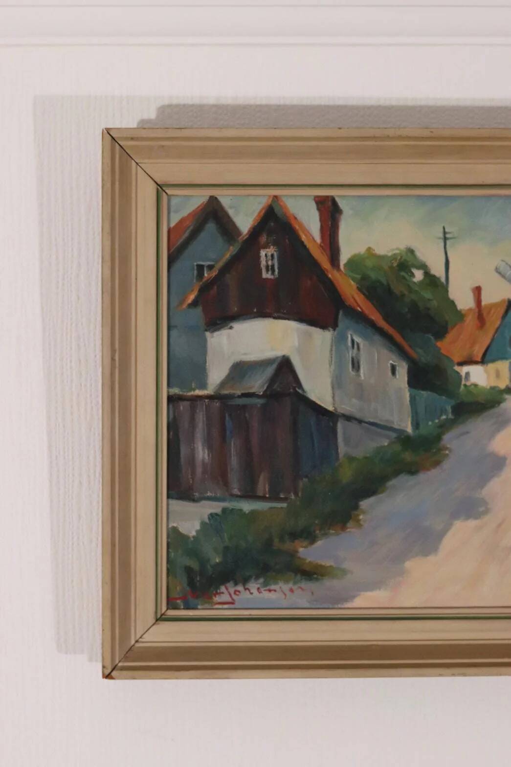 « Scène de village » par Alvar Johansson