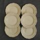 6 assiettes plates en faïence ivoire Digoin Sarreguemines