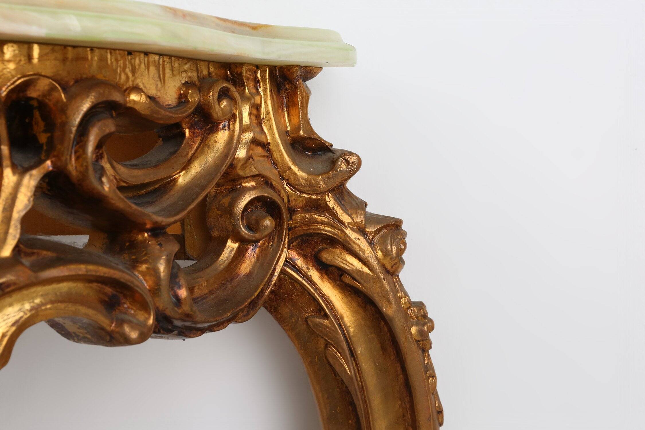 20th Century Louis Xv Style Console with Marble Top, France, 1970s