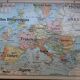 Educational wall map of ancient European politics