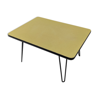 Coffee table in yellow formica