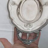 Service silver metal punch bird Phoenix tray handle