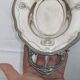 Service silver metal punch bird Phoenix tray handle