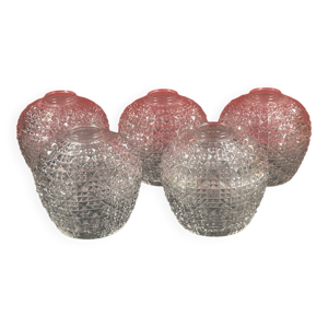 Lot de 5 verre taillé