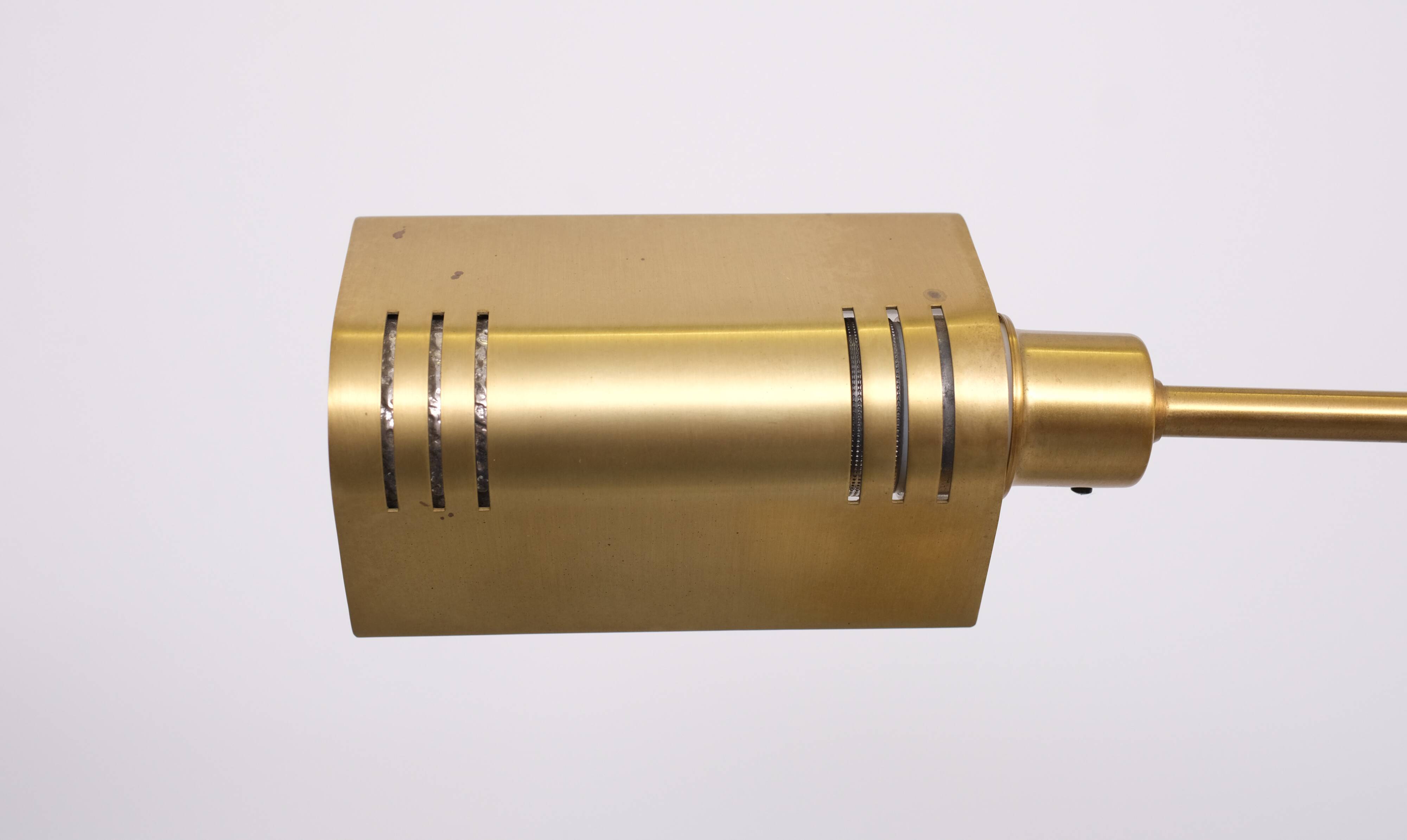 Holtkoetter Swing Arm Brass Floor lamp 1980s Germany