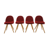 Ensemble de 4 chaises du milieu du siècle, conçu par Miroslav Navrátil, années 1960