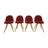 Ensemble de 4 chaises du milieu du siècle, conçu par Miroslav Navrátil, années 1960