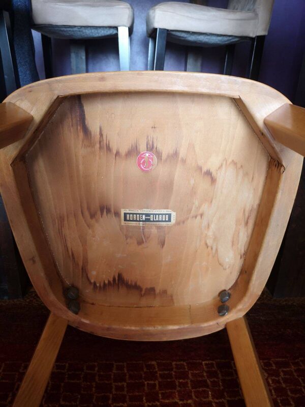 Chaise de bistrot Horgen Glarus, signée et fabriquée en Suisse - Années 1950