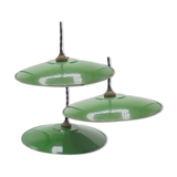 Trio of green suspensions in enamelled sheet metal