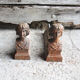 Old cast iron chenets antique woman