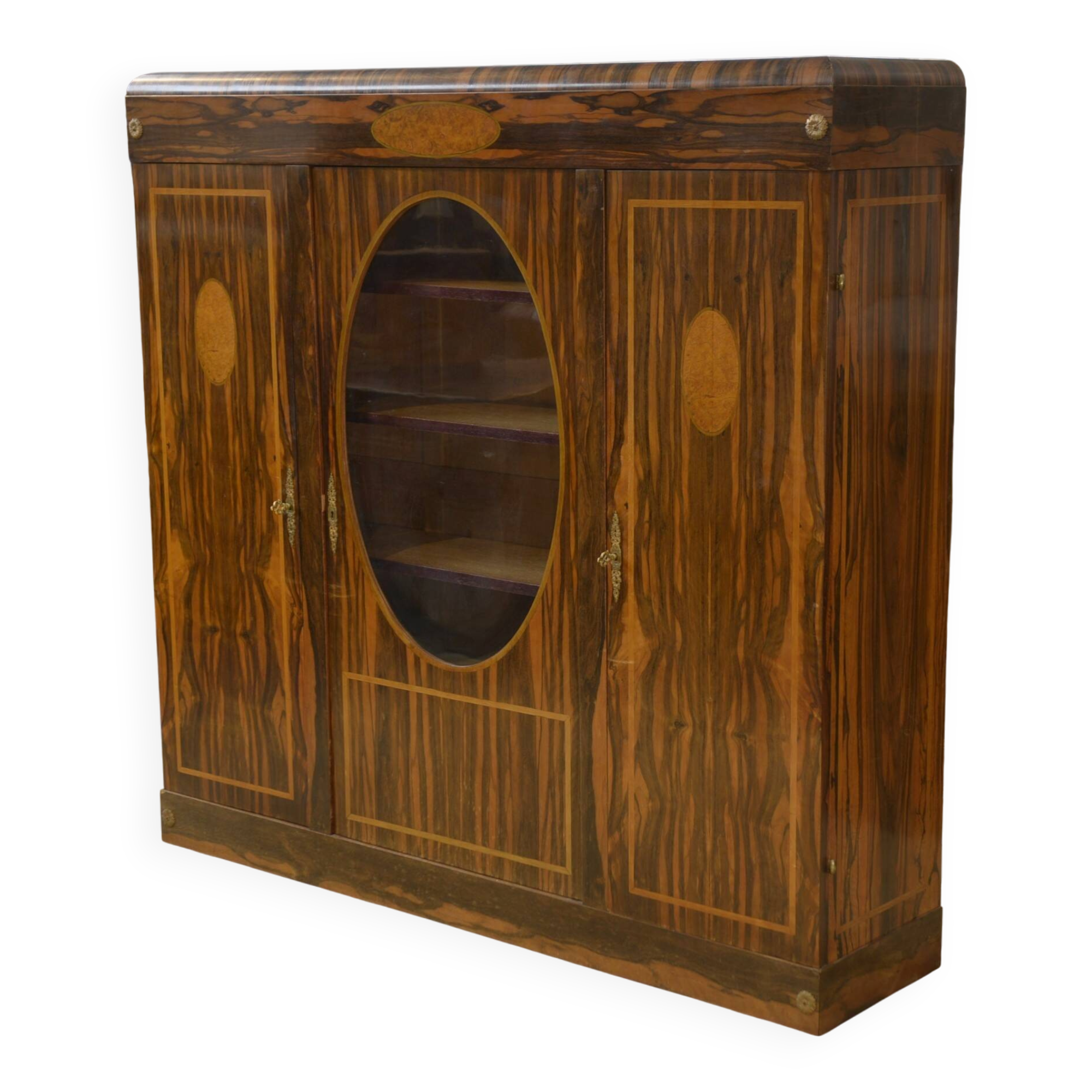 Art Deco neoclassical wardrobe in ebony veneer 1930s