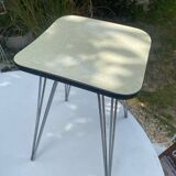 Vintage Formica stool with Eiffel legs