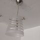 70's pendant light, partially sandblasted molded glass