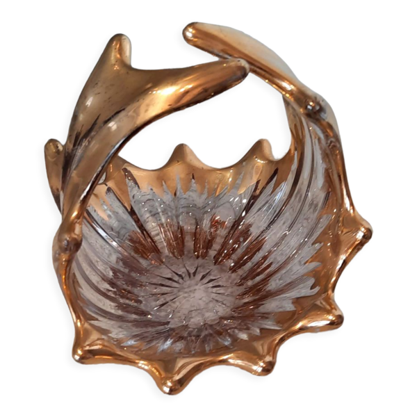 Vase coupe en cristal de Bayel années 60 vintage