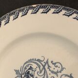 6 dessert plates and old earthenware dish, KG Lunéville