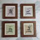 Set of 4 reproductions of engravings by Joyce Combs