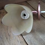 Wall lamp tulip paste frosted glass cast iron pink copper