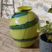 Two-tone blown glass vase from the 70s
