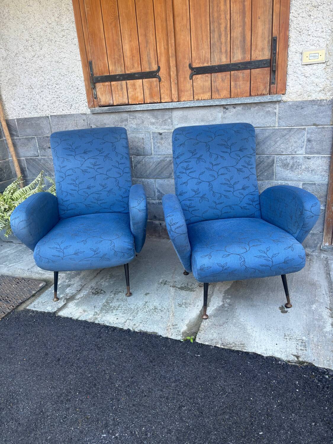 Paire de fauteuils vintage années 50/60