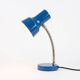 Vintage blue desk lamp with a chrome gooseneck, 1970s.