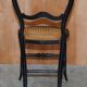 Regency Chair in Ebonised Wood and Gold Leaf Inlaid with Mother of Pearl circa 1815