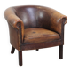 Sheep leather club chair finished with decorative nails