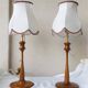 Paire de lampes bois