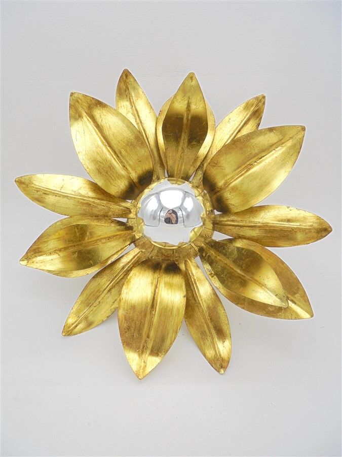 Applique fleur dorée