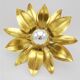 Applique fleur dorée