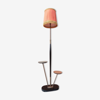 Floor lamp 1950's with 2 shelves